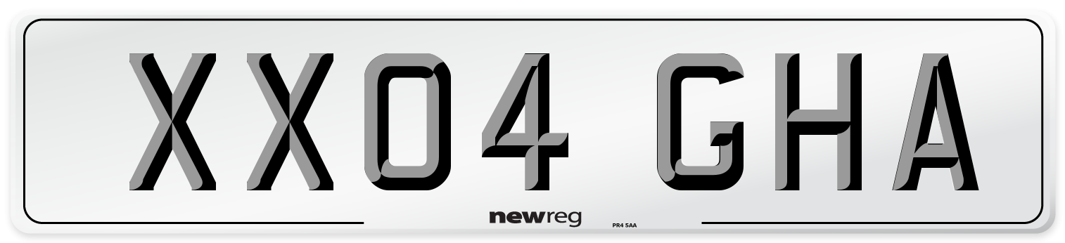 XX04 GHA Number Plate from New Reg
